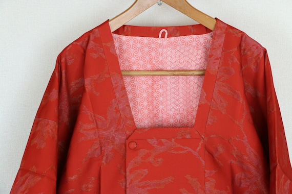 Vintage Kimono Coat, Silk coat, Vintage Japanese K