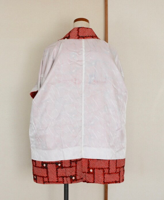 20-109 Vintage Japanese kimono Jacket /// Check R… - image 9