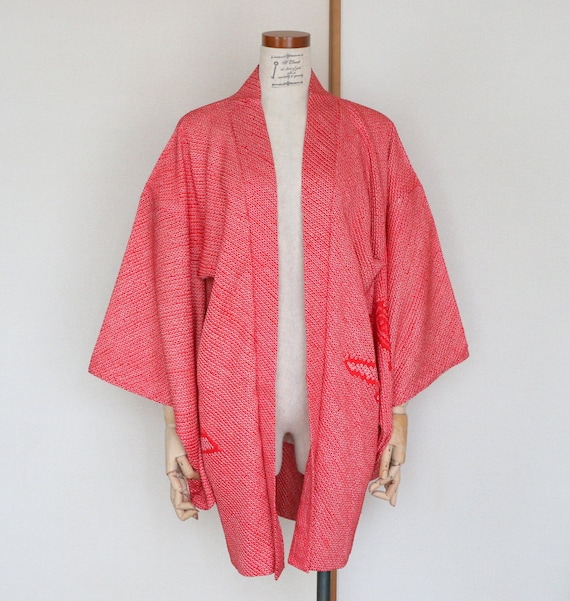 Vintage Japanese kimono Jacket /// Haori, Silk Sh