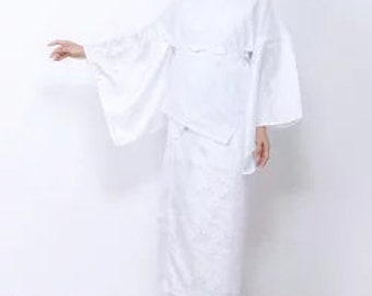 From Japan White Kimono Nibushiki-Nagajuban /// Separate Nagajuban, Washable separate white nagajuban, hanjuban, susoyoke, kimono underwear