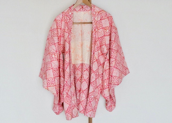 Vintage Japanese kimono Jacket /// Haori, Silk Sh