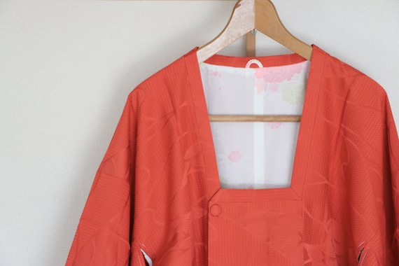 Vintage Japanese Kimono Coat, silk kimono Coat, Mi
