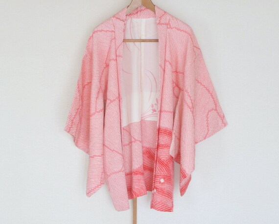 Vintage Japanese kimono Jacket /// Haori, Silk Sh