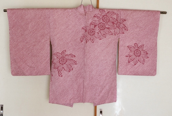 Vintage Japanese kimono Jacket /// Haori, Silk Sh