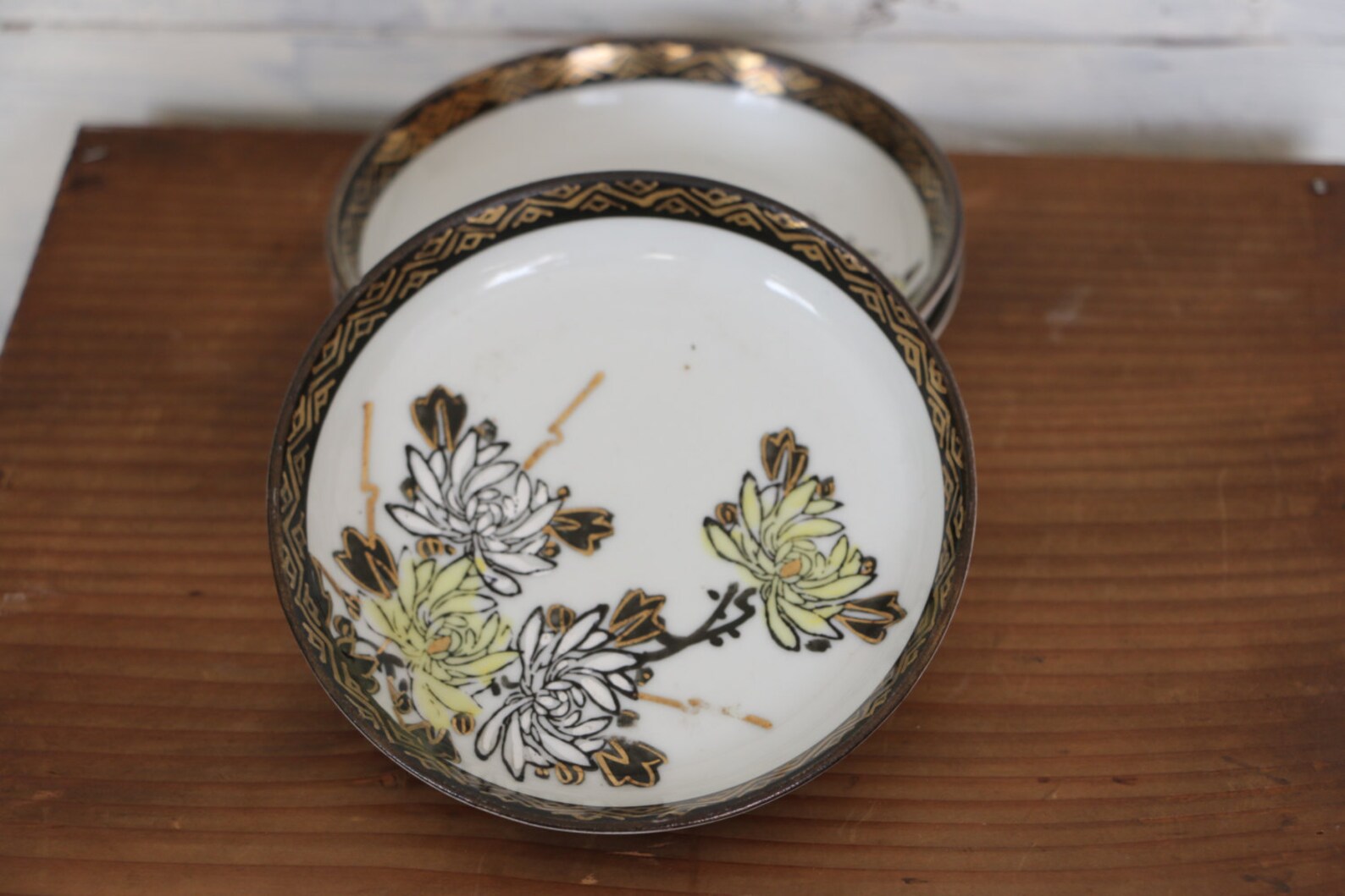 Kutani Yaki Porcelain Plate /// Japanese Vintage Porcelain Etsy