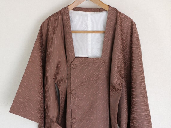 Vintage Kimono Coat, cocoa brown coat, Vintage Jap