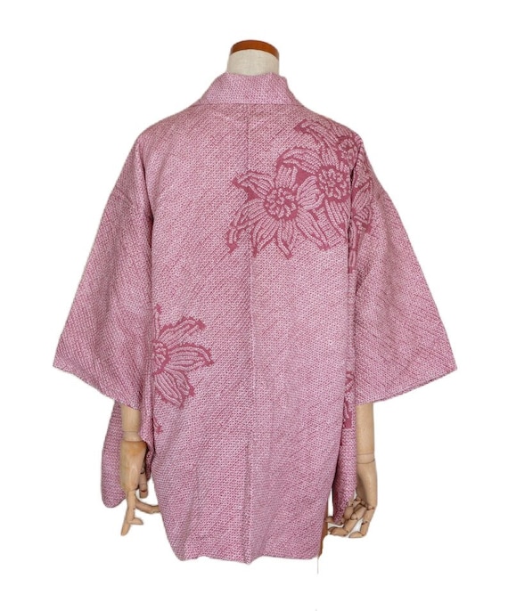 2072 Vintage Japanese kimono Jacket /// Purple Si… - image 1