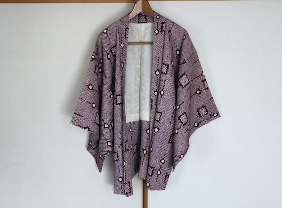 21-104 Vintage Japanese kimono Jacket /// Purple … - image 1