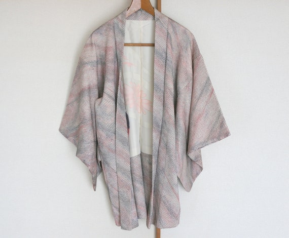 Vintage Japanese kimono Jacket /// Haori, Black H