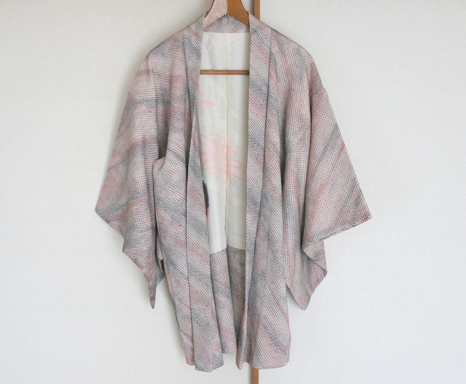Vintage Japanese kimono Jacket /// Haori Black Haori | Etsy