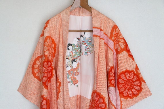 Vintage Japanese kimono Jacket /// Haori, Silk Sh