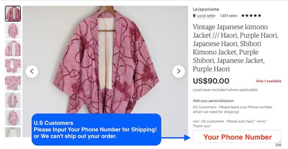 20-32 Vintage Japanese kimono Jacket /// Haori, P… - image 2