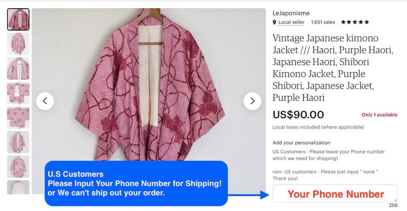 20-32 Vintage Japanese kimono Jacket /// Haori, Purple Haori, Japanese Haori, Shibori Kimono Jacket, Purple Shibori, Japanese Jacket, Haori image 2