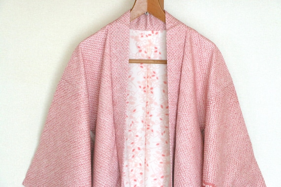 2030 Vintage Japanese kimono Jacket /// Pink silk… - image 2