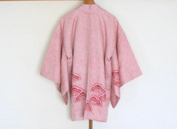 2030 Vintage Japanese kimono Jacket /// Pink silk… - image 4