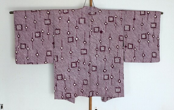 21-104 Vintage Japanese kimono Jacket /// Purple … - image 4