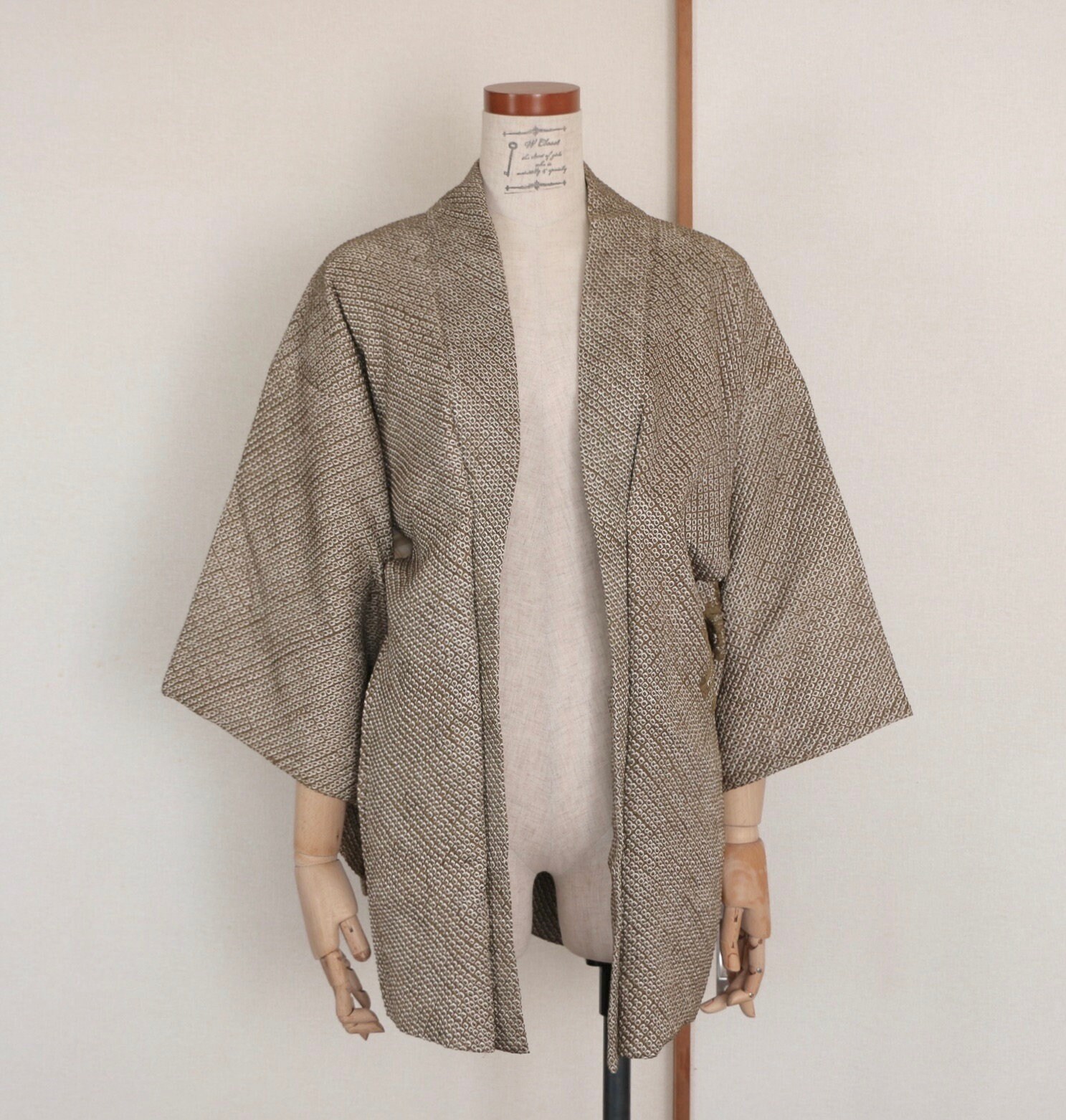 Vintage Japanese kimono Jacket /// Haori Olive Haori | Etsy