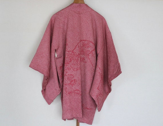 Vintage Japanese kimono Jacket /// Haori, Silk Sh