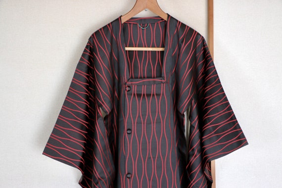 Vintage Kimono Coat /// Long coat, Long kimono Co