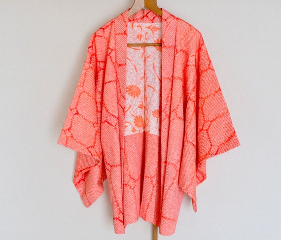 Vintage Japanese kimono Jacket /// Haori, Silk Sh