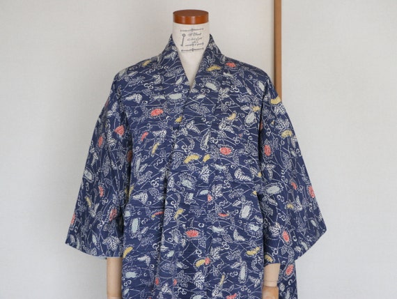 Vintage Kimono /// Kimono Robe Kimono Gown gown robe blue | Etsy