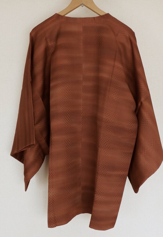 SALE /// Vintage Kimono Coat, woven Brown coat, V… - image 3