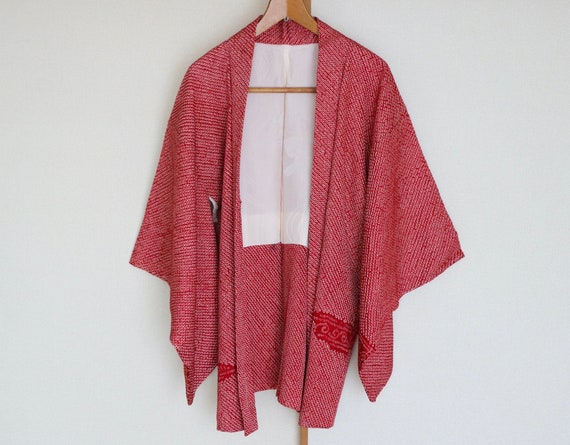 Vintage Japanese kimono Jacket /// Haori, Silk Sh