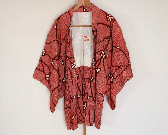 Vintage Japanese kimono Jacket /// Haori, Silk Sh