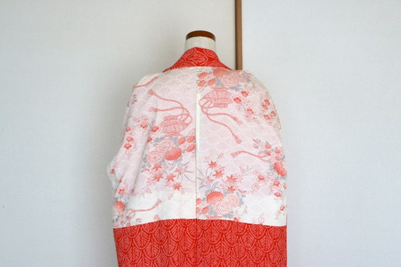 20-52 Vintage Japanese kimono Jacket /// Orange S… - image 10