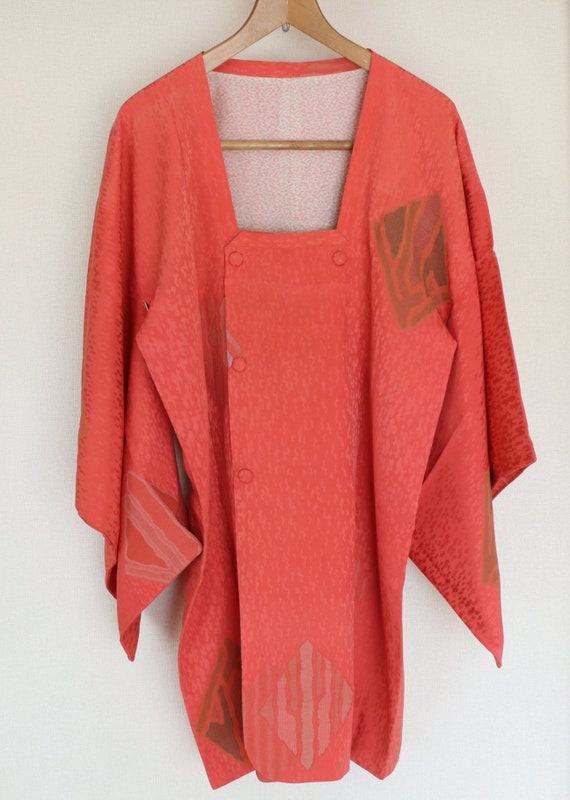 Vintage Japanese Kimono Coat, silk kimono Coat, Mi