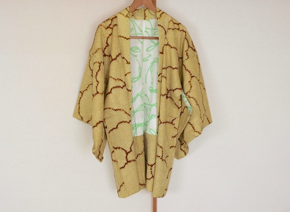 Vintage Japanese kimono Jacket /// Haori, Silk Sh