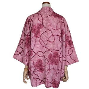 20-32 Vintage Japanese kimono Jacket /// Haori, Purple Haori, Japanese Haori, Shibori Kimono Jacket, Purple Shibori, Japanese Jacket, Haori image 3