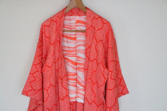 Vintage Silk Shibori Jacket, Vintage Haori Jacket