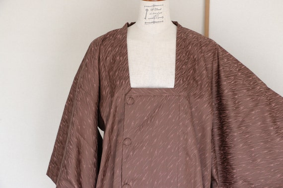 Vintage Kimono Coat, cocoa brown coat, Vintage Ja… - image 3