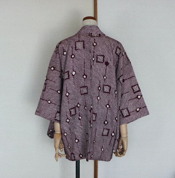 21-104 Vintage Japanese kimono Jacket /// Purple … - image 7