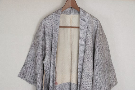 Vintage Japanese kimono Jacket / Haori Purple tie dye Haori | Etsy