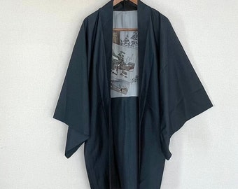 masaki様用 M21-15 Vintage Mens Oshima Tsumugi Kimono /// Men Silk
