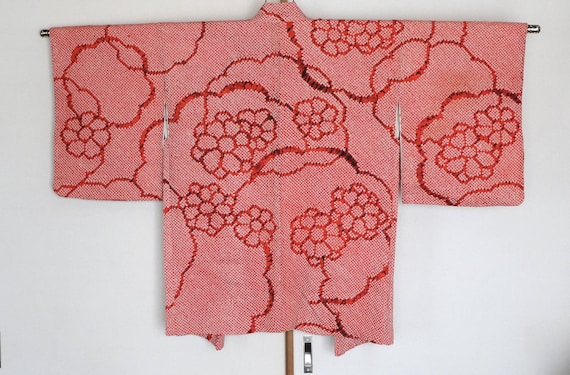 Vintage Japanese kimono Jacket /// Haori, Silk Sh