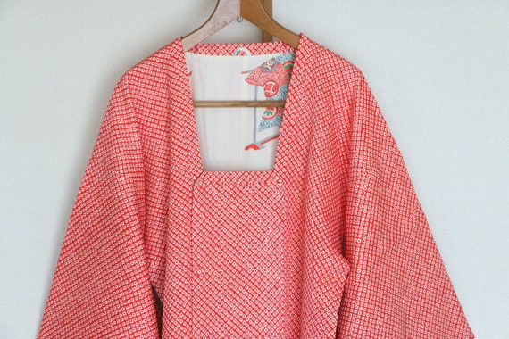 Vintage Kimono Coat /// Vivid Red Kimono coat, kim