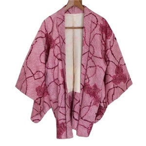 20-32 Vintage Japanese kimono Jacket /// Haori, Purple Haori, Japanese Haori, Shibori Kimono Jacket, Purple Shibori, Japanese Jacket, Haori image 7