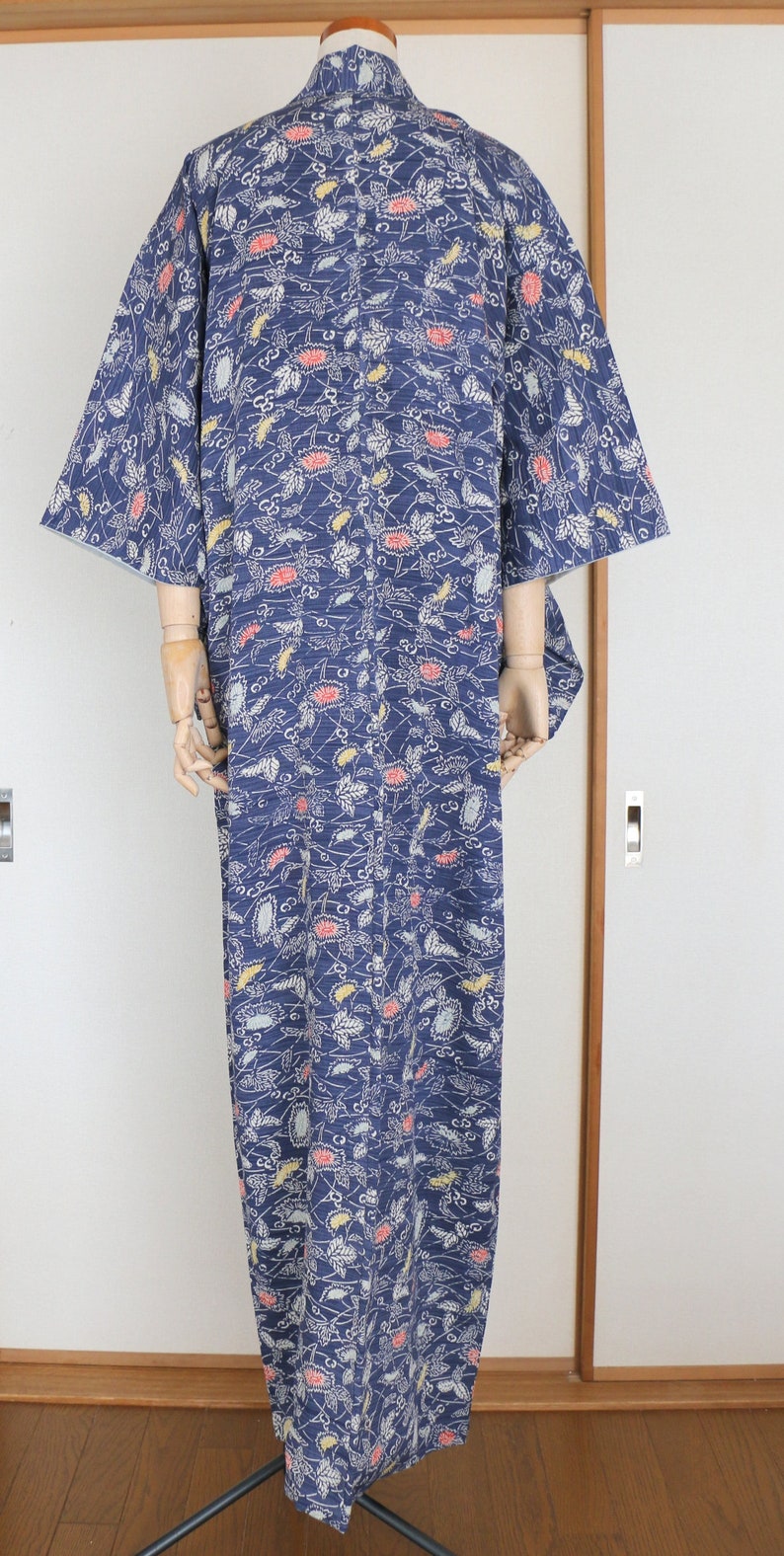 Vintage Kimono /// Kimono Robe Kimono Gown gown robe blue | Etsy