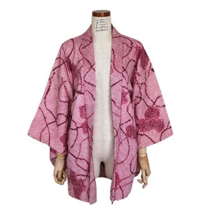 20-32 Vintage Japanese kimono Jacket /// Haori, Purple Haori, Japanese Haori, Shibori Kimono Jacket, Purple Shibori, Japanese Jacket, Haori image 4