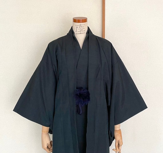 M21-07 Vintage Mens Japanese Kimono /// Men Silk Kimono Men | Etsy