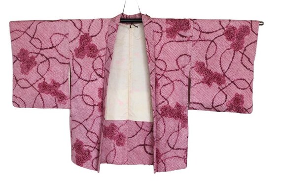 20-32 Vintage Japanese kimono Jacket /// Haori, P… - image 1