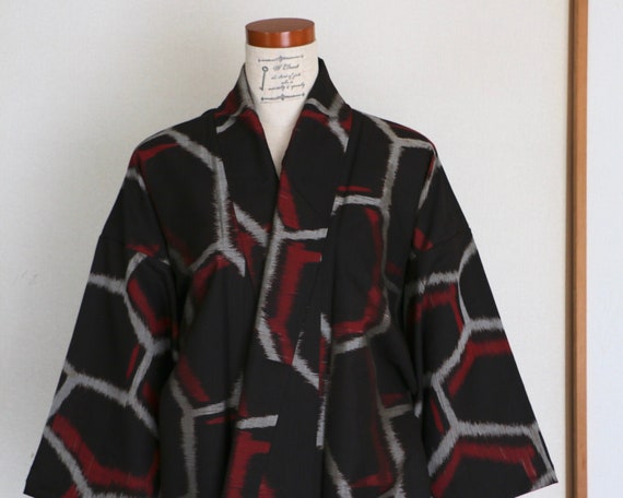 Vintage Japanese Kimono /// Tsumugi, Gray Kimono,