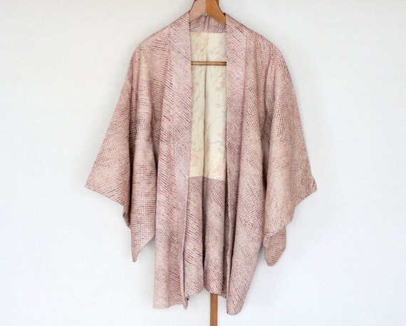 Vintage Japanese kimono Jacket /// Haori, brown H