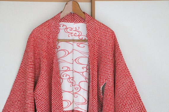 Vintage Japanese kimono Jacket /// Haori, Silk Sh