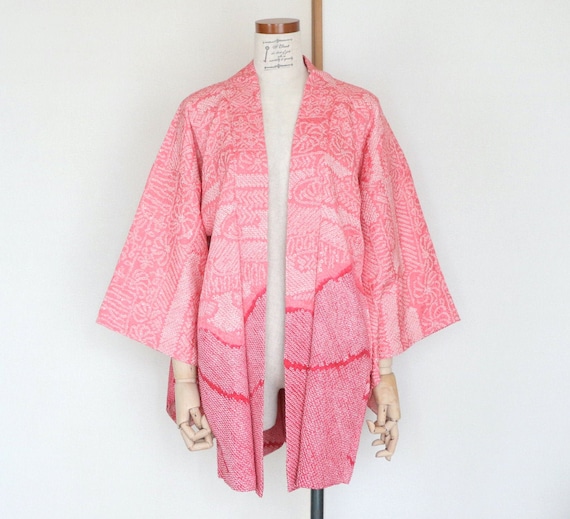 Vintage Japanese kimono Jacket /// Haori, Silk Sh