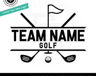 Logo della squadra di golf SVG: file modello vettoriale personalizzabili fai da te per Cricut, Silhouette e altro (download immediato)
