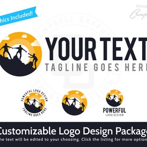 Teamwork Logo - Customized by the artist for you! - Customizable Logo - Powerful Logo - Nonprofit Logo